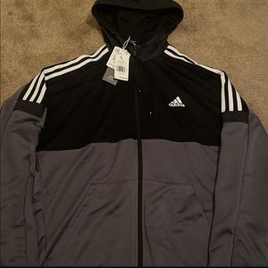 Black/Grey Adidas Jacket, Large